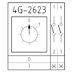 Vačkový spínač 4G10-2623-U, APATOR