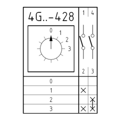 Vačkový spínač 4G10-428-U, APATOR