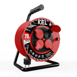 Predlžovací kábel bubnový PB-PRO/S/20m/3x1,5/H05RR-F čierny