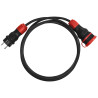 Predlžovací kábel PS-X1 / IP54 / 10M / 3x1,5 / H05RR-F čierno-červený