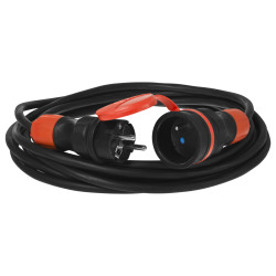 Predlžovací kábel PS-X1 / IP54 / 10M / 3x1,5 / H05RR-F čierno-červený