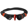 Predlžovací kábel PS-X1 / IP 54 / 10M / 3x2,5 / H05RR-F čierno-červený