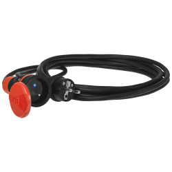 Predlžovací kábel PS-X1 / IP 54 / 15M / 3x2,5 / H05RR-F čierno-červený