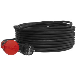 Predlžovací kábel PS-X1 / IP 54 / 30M / 3x1,5 / H05RR-F čierno-červený