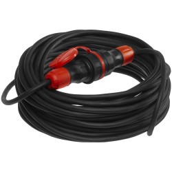 Predlžovací kábel PS-X1 / IP 54 / 30M / 3x1,5 / H05RR-F čierno-červený