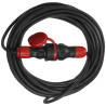Predlžovací kábel PS-X1 / IP 54 / 30M / 3x1,5 / H05RR-F čierno-červený