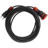 Predlžovací kábel PS-X1 / IP 54 / 30M / 3x1,5 / H05RR-F čierno-červený