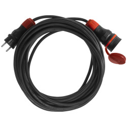 Predlžovací kábel PS-X1 / IP 54 / 30M / 3x1,5 / H05RR-F čierno-červený