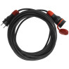 Predlžovací kábel PS-X1 / IP 54 / 30M / 3x1,5 / H05RR-F čierno-červený