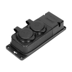 Zásuvka gumová dvojnásobná IP44/230V/16A, ORNO