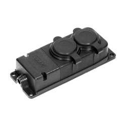 Zásuvka gumová dvojnásobná IP44/230V/16A, ORNO