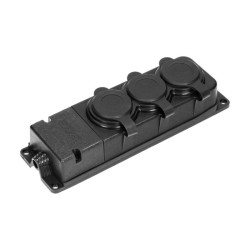Zásuvka gumová trojnásobná IP44/230V/16A, ORNO