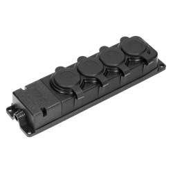 Zásuvka gumová štvornásobná IP44/230V/16A, ORNO