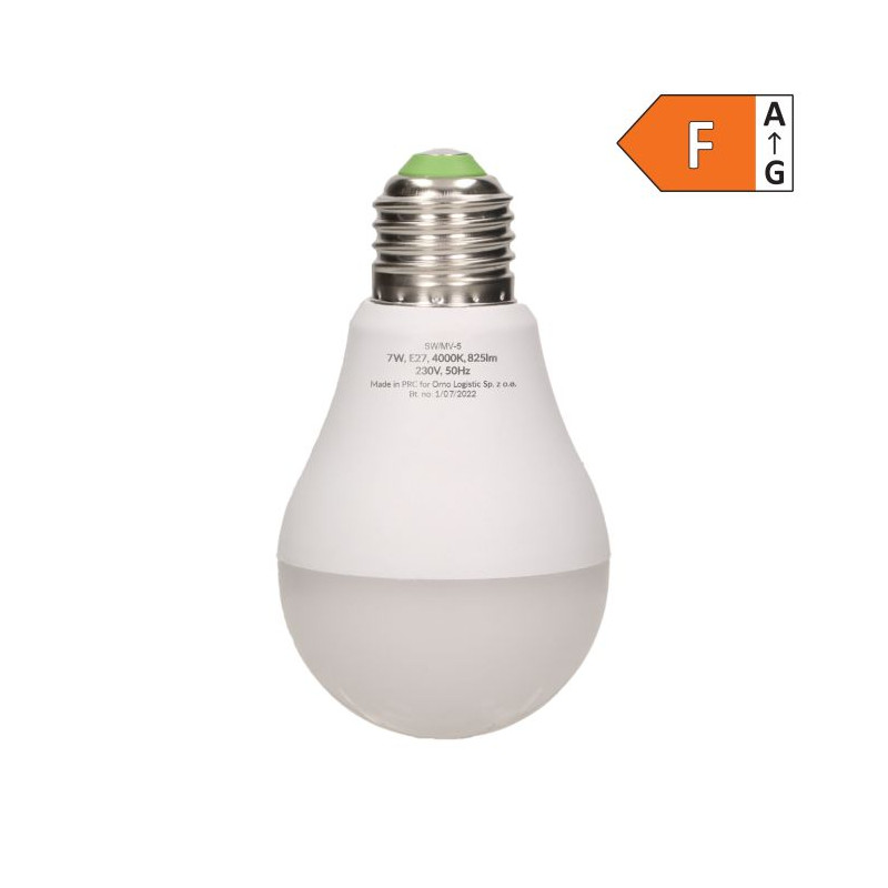 LED žiarovka THAR LED 7W A60, žiarovka s mikrovlnným pohybovým senzorom