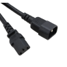 Napájací kábel C14 na C13 čierny 0,6 m / 2' 10A/250V, 18/3