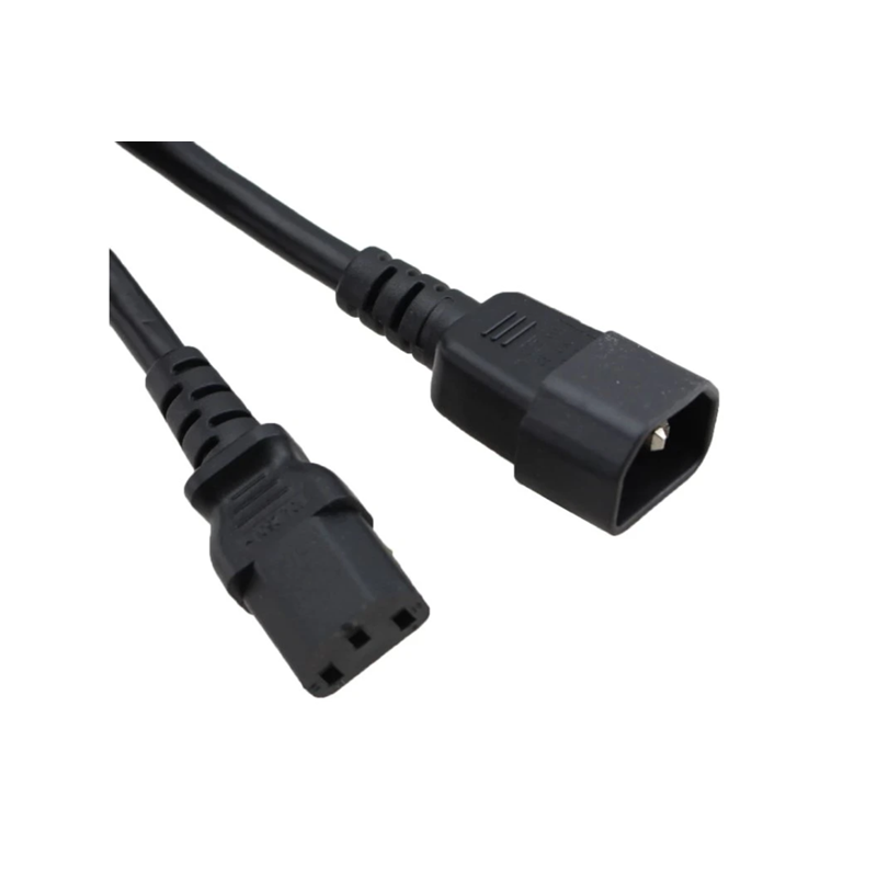 Napájací kábel C14 na C13, čierny, 0,9 m / 3', 10A/250V, 18/3 SJT