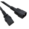 Napájací kábel C14 na C13, čierny, 0,9 m / 3', 10A/250V, 18/3 SJT