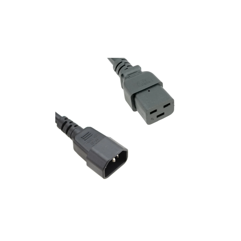 Napájací kábel C14 až C19 čierny, 2,5 m, 15A/250V, 14/3 SJT