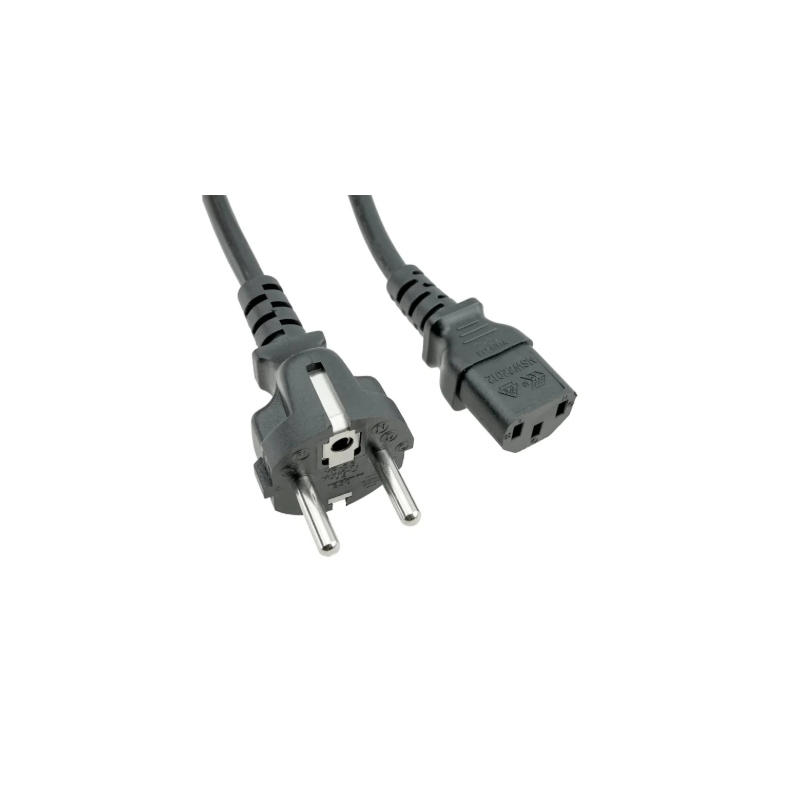 Napájací kábel CEE7/7 / C13 čierny 2,5 m, 10A/250V H05VV-F3G1,0