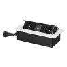 Nábytková zásuvka (USB nabíjačka a 1,5m kábel, 2x2P+E, 2x USB (typ A+C, 3,6A), biela