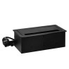 Nábytková zásuvka s protiprachovou kefou a 1,5m káblom, 2x2P+E, 2x USB, 2xNET