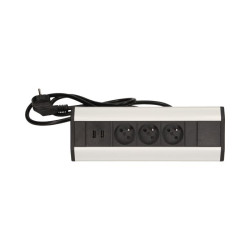 Nábytková zásuvka s USB nabíjačkou a 1,8m káblom