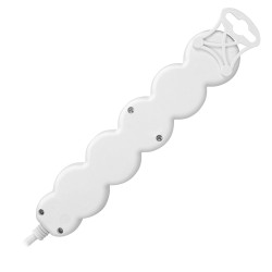 Predlžovací kábel 5m 3x1, 5mm2, 16A, 5 zásuviek, biela