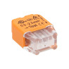 Bezskrutková svorka ORNO 0,75-2,5 mm2, 2 pól, IEC 300V/24A, 10 ks