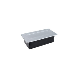 Nábytková zásuvka KOMBI BOX 3 x 230V AC, 3m kábel, hliník