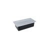 Nábytková zásuvka KOMBI BOX 3 x 230V AC, 3m kábel, hliník