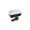 Nábytková zásuvka KOMBI BOX 3 x 230V AC, 3m kábel, biela