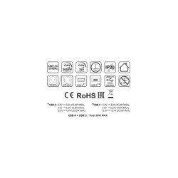 Nábytková zásuvka KOMBI BOX 2 x 230 V AC a USB A + USB C, 3m kábel, biela