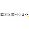 Nábytková zásuvka EIGHTBOX 1x230V, 1xUSB A, 1m kábel, čierna
