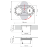 Nábytková zásuvka EIGHTBOX 1x230V, 1xUSB A, 1m kábel, čierna