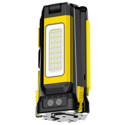 Trojité pracovné svietidlo KEL na statíve, 40W, 3200 lm, 8000 mAh, USB-C, 3-15h, IP54, IK07