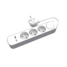Predlžovací kábel s vypínačom 3m, 3x zásuvka, USB-A + USB-C