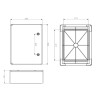 Distribučná skriňa ME50002507 350x500x190mm, IP65, IK10, transparetné dvierka
