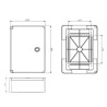 Distribučná skriňa ME50002107 200x300x130mm, IP65, IK10, transparentné dvierka