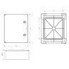 Distribučná skriňa ME50002407 300x400x220mm, IP65, IK10, transparentné dvierka