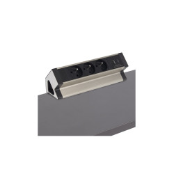 Nábytková zásuvka DESKBOX 3x230V, USB A a C, 1,8 m kábel