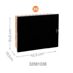 Plastová rozvodnica Quantum pod omietku 36 m, biele dvierka