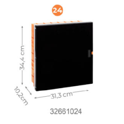 Plastová rozvodnica Quantum pod omietku 24 m, biele dvierka