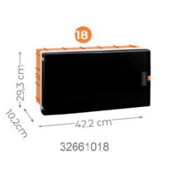 Plastová rozvodnica Quantum pod omietku 18 m, biele dvierka