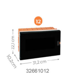 Plastová rozvodnica Quantum pod omietku 12 m, biele dvierka