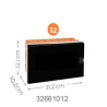 Plastová rozvodnica Quantum pod omietku 12 m, biele dvierka