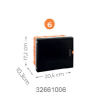 Plastová rozvodnica Quantum pod omietku 6 m, biele dvierka
