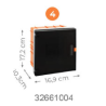 Plastová rozvodnica Quantum pod omietku 4 m, biele dvierka