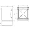 Distribučná skriňa ME50002707 400x500x240mm, IP65, IK10, transparentné dvierka