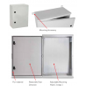 Distribučná skriňa CP5015D 400x600x250, IP65, IK10, transparentné dvierka