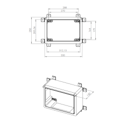 Distribučná skriňa AKAB-250150 250x350x150, IP65, IK08